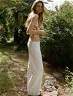 Mango Low-Rise Wideleg Jeans - White - 42