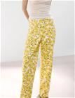 Mango Straight-Leg Jeans With Floral Pattern - Yellow - 42