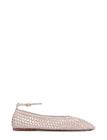 Mango Crochet Ankle Strap Ballerinas - Pink - 42