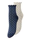 Becksöndergaard Dotted Frilla Short Sock 2 Pack - Multi/patterned - 39-41