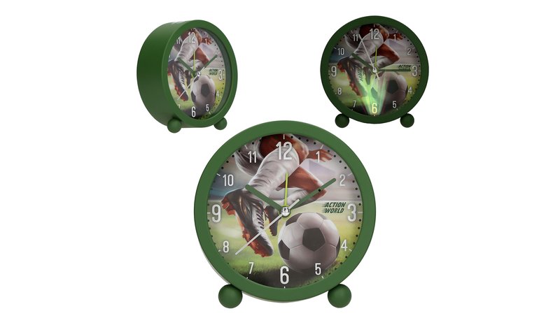 Dino World - Action World Herätyskello - Green - 11 cm