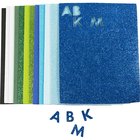 Creativ Company - Softisarkki, koko 14x25 cm, paksuus 2 mm, vihreä/sinisävyt, 12 ark/ 1 pkt