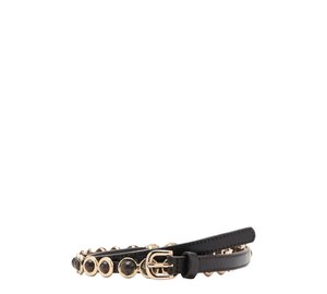Mango Appliqué Skinny Belt - Brown - M