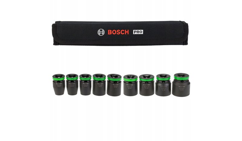 Bosch 9 kpl. Iskuhylsysarja 1/2, 10-27 mm