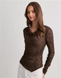 Vero Moda - Ruskea - Vmtalula Ls Boat Top Jrs Exp
