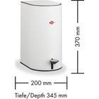 Wesco Step Boy 9l musta metalli roskakori polkimella