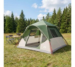 vidaXL Hetkiteltan Vihreä 305 x 275 x 190 cm Polyesteri ja teräs