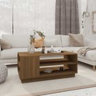 vidaXL Sohvapöytä ruskea tammi 102x55x43 cm tekninen puu