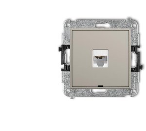 Tietokoneliitäntä Rj45 kat. 6, 1x, beige, Karlik Mini