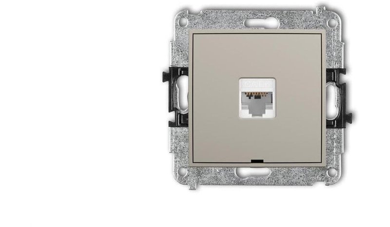 Tietokoneliitäntä Rj45 kat. 6, 1x, beige, Karlik Mini