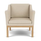 FDB Mä¸bler L46 MK155 nojatuoli Lakattu tammi, beige kangas