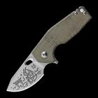 Fox Suru Micarta Lamnia Exclusive kääntöveitsi, Frog