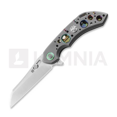 Olamic Cutlery Wayfarer 247 Wharning kääntöveitsi, Clown Skull, Satin