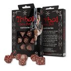 Noppasetti: Anne Stokes - Shimmering Red & Beige Tribal Dice Set (7) ROPE