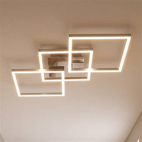 LED-kattovalo Frame step-dim, kromi-alum. 76X37 cm