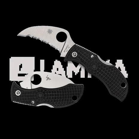 Spyderco Manbug Salt Black Hawkbill kääntöveitsi