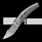 Reate Large Krypton kääntöveitsi, Bead Blast Ti/Red Dark Matter CF