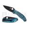 Spyderco Tenacious Blue Titanium Disarray D2 kääntöveitsi, musta – kuva 2