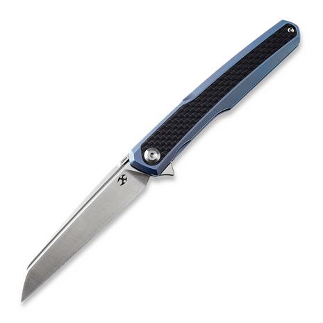 Kansept Knives Arcus Framelock Blue Anodized Ti/Twill CF kääntöveitsi
