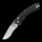 Microtech Amphibian Stonewash Partial Serrated, Fluted G10 Black