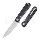 Bestechman Flick - Satin + Stonewash - G10 kääntöveitsi, musta