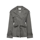 Monki Washed Trenchcoat - Grey - L
