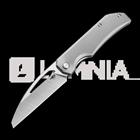 Bestech Mini Taipan - Vertical Satin+Flat Satin - Titanium kääntöveitsi, Beadblasted