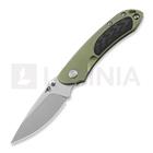 Bestech Junzi - Blastwash + Satin - Titanium kääntöveitsi, vihreä