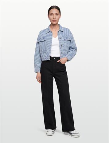 Dante6 Dante6-Spring Printed Denim Jacket - Blue - 42