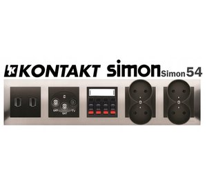 Simon 54 kosketuskytkin, 3 moduulia, Dstr3120/73