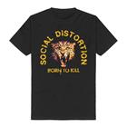 Social Distortion - Born to Kill Leopard Head - T-paita - Miehet - Musta