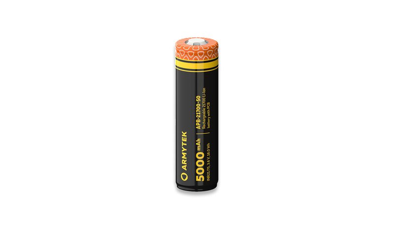 Armytek 21700 Li-Ion 5000 mAh battery with PCB (protected)