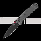 Benchmade Bugout M390 Black Cerakote kääntöveitsi, grey sunburst aluminum