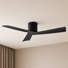 Lucande Ventoro -kattotuuletin, halkaisija 132 cm, musta, metallia