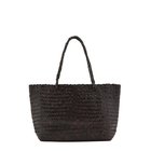 Mango Braided Leather Shopper Bag - Brown - ONE SIZE