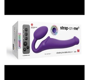 Strap On Me Strap-On-Me Bendable Strap-On Vibrator koko M violetti kauko-ohjaimella