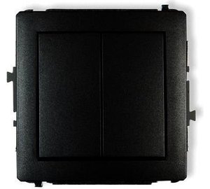 Karlik Deco Double Switch, musta, 12dwp-2