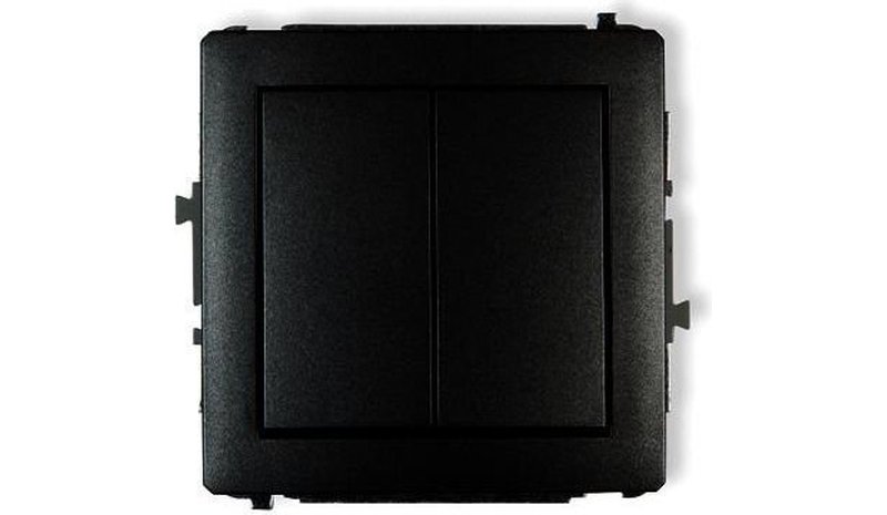 Karlik Deco Double Switch, musta, 12dwp-2