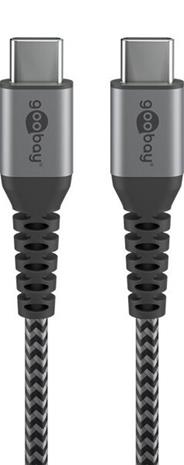 Goobay USB-C <-> USB-C - Sleeve - 2m - Musta