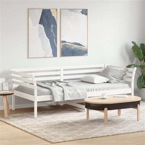 vidaXL Vuodesohva ilman patjaa valkoinen 80x200 cm täysi mänty