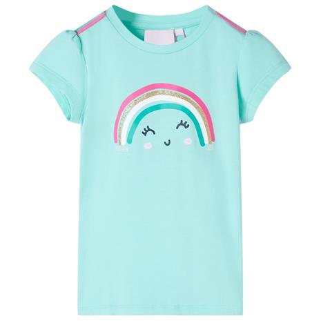 Lasten T-paita vaalea minttu 140