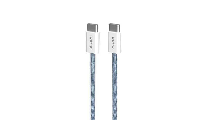 Puro Fabrik 60W USB-C - USB-C Cable 1.5m - Blue