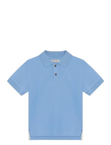 Minymo Polo T-Shirt Ss - Blue - 140