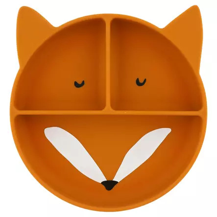 Trixie Silicone Plate with Compartments and Suction Cup - Mr. Fox