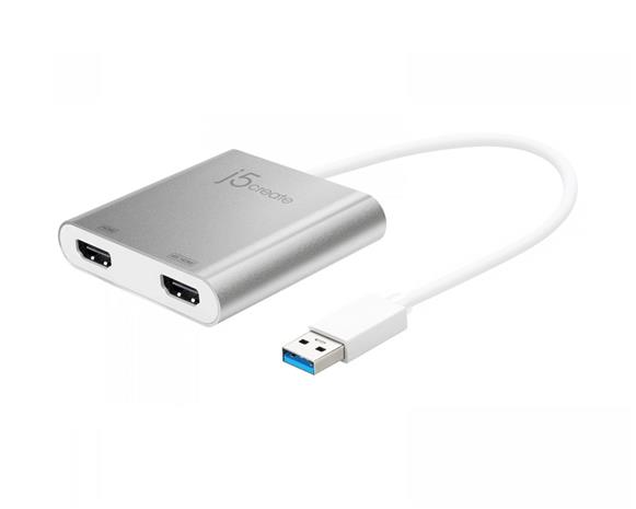 j5create USB 3.0 Type-A to Dual HDMI - 20cm