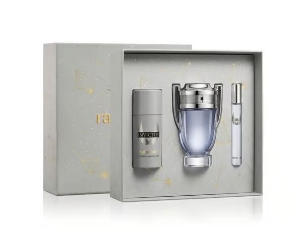Rabanne Invictus Eau De Toilette Spray 100ml Set 3 Pieces