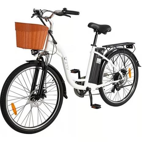 Sähköpolkupyörä - DYU - C6 - Moottori 350W - Akkukapasiteetti 36V 12.5Ah - Kantama 70KM - Valkoinen