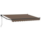vidaXL Aurinkovarjo Taupe 3,5 x 2 m Polyesteri ja metalli