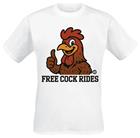 Todd Goldman - Free Cock Rodes Rooster - T-paita - Miehet - Valkoinen