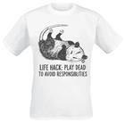Todd Goldman - Live Hack: Play Dead To Avoid Responsibilities - T-paita - Miehet - Valkoinen